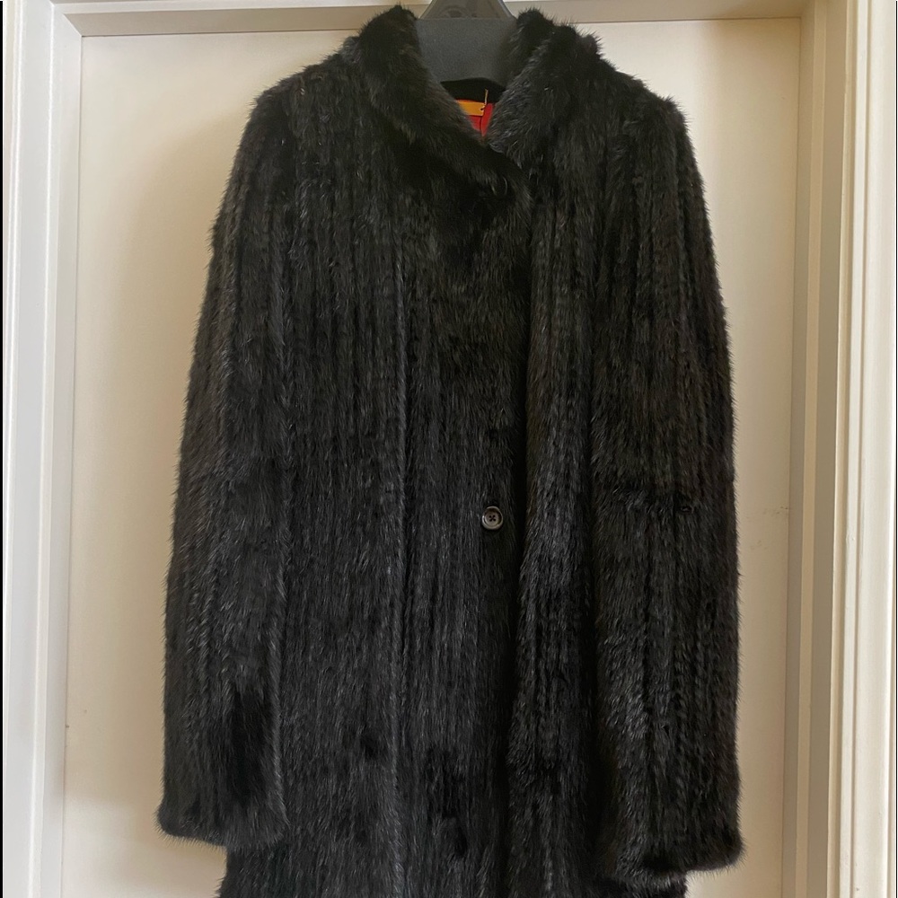 Leonard Paris Mink knit Half Coat